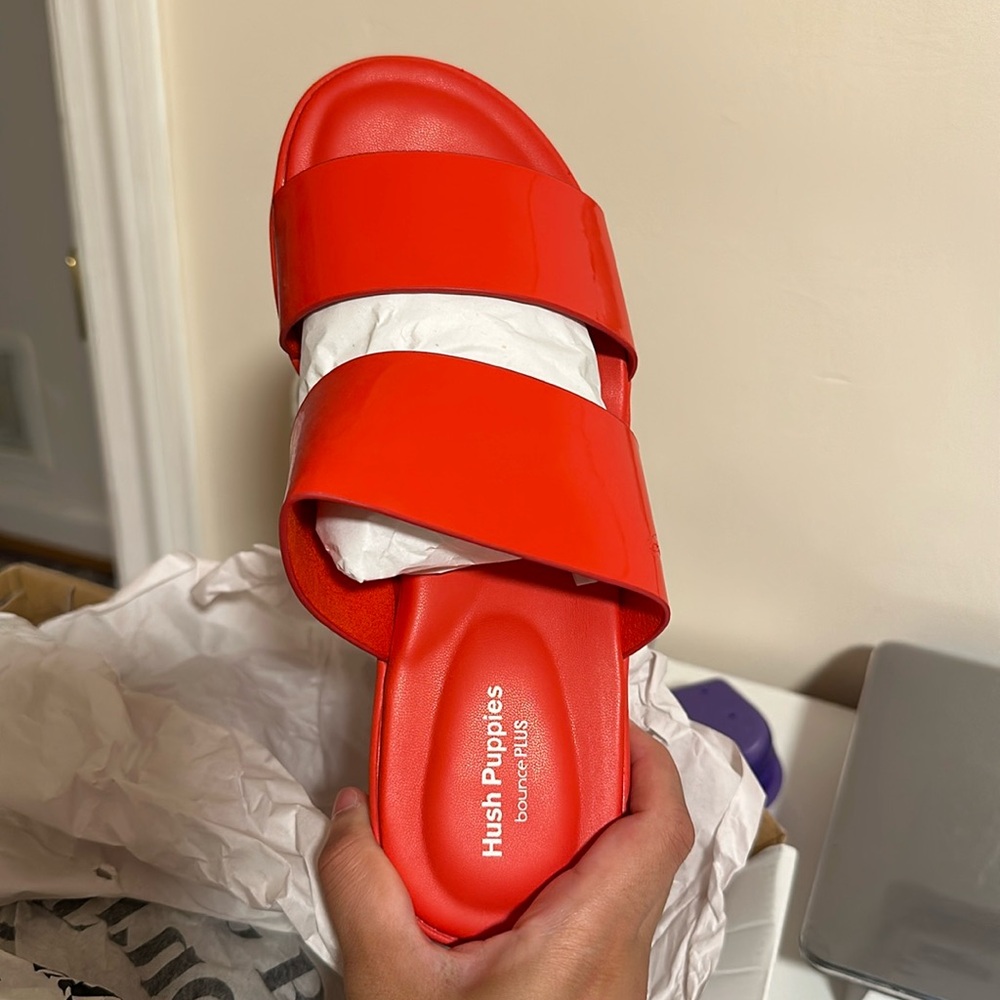 Hush Puppies Brite Jel Slides NIB